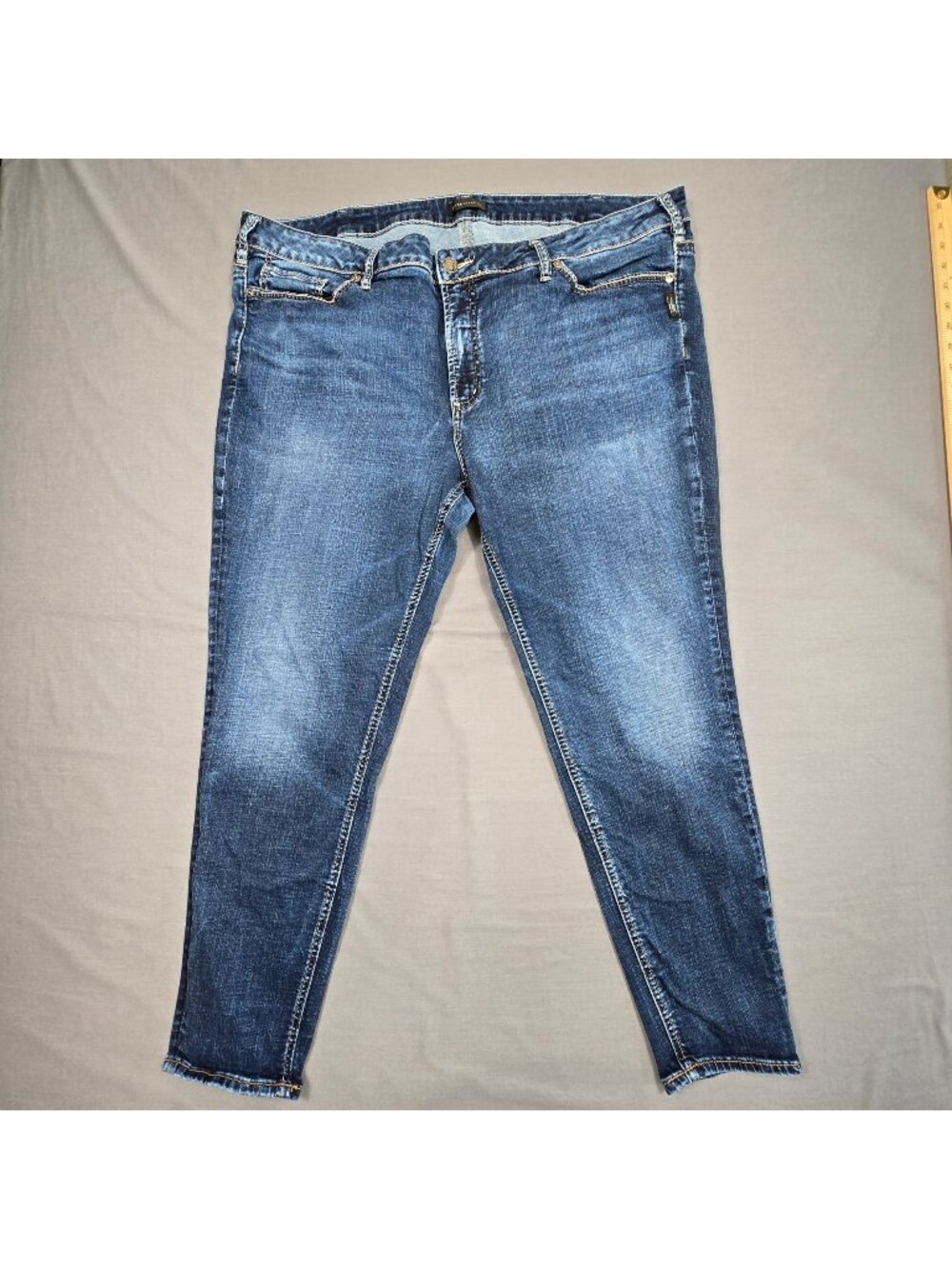 Silver Jeans Co Womens Size 24 Suki Skinny Denim Jeans Dark Wash Stretch
